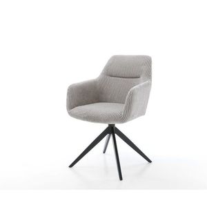 Otočná stolička Pejo-Flex Cord Strieborno-sivý krížový rám široký vyobraziť