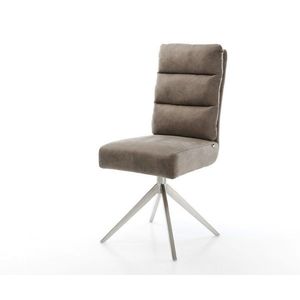 Otočné kreslo Pela-Flex Mikrovlákno Taupe Vintage Cross Frame Wide vyobraziť