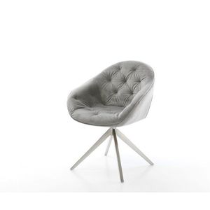 Otočná stolička Gaio-Flex zamatovo sivý krížový rám široký vyobraziť