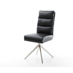 Otočná stolička Pela-Flex Pravá koža Čierny široký krížový rám vyobraziť