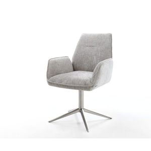 Otočná stolička Zoa-Flex šenilová striebornošedá základňa vyobraziť