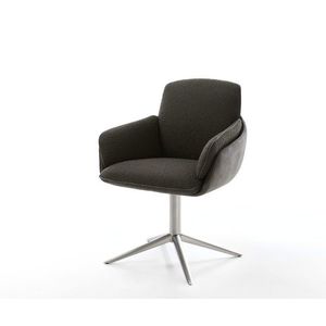 Otočná stolička Luan-Flex s podrúčkami Zmes materiálov Čierny vyobraziť