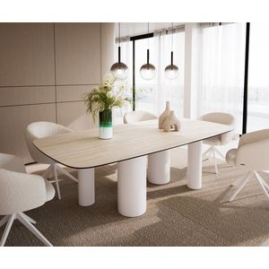 Jedálenský stôl Edge Boot 240x120 keramický travertín prírodný Pillar vyobraziť