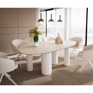 Oválny jedálenský stôl Edge 220x120 Keramický Laminam®Travertino vyobraziť