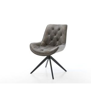 Jedálenská stolička Taimi-Flex sivá vintage krížová podnož široká vyobraziť