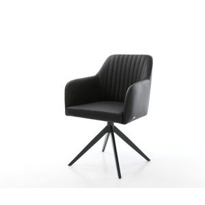 Jedálenská stolička Greg-Flex pravá koža čierna krížová podnož široká vyobraziť