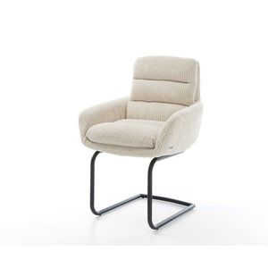 Abelia-Flex jedálenská stolička s podrúčkami manšestrová béžová vyobraziť