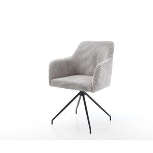 Jedálenská stolička Greg-Flex manšestrová striebornosivá krížová vyobraziť