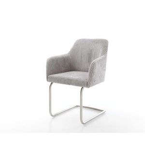 Jedálenská stolička Greg-Flex manšestrová strieborná sivá konzolová vyobraziť