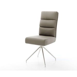 Jedálenská stolička Pela-Flex pravá koža béžová krížová podnož zúžená vyobraziť