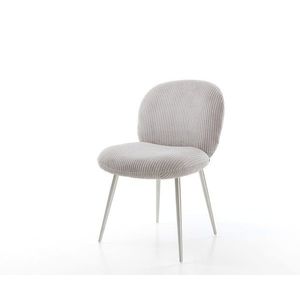 Manšestrová jedálenská stolička Nube-Flex striebornošedá kužeľová vyobraziť