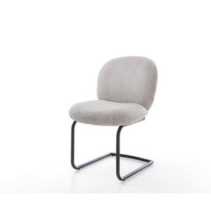 Nube-Flex jedálenská stolička manšestrová strieborná sivá konzolová vyobraziť