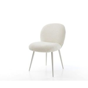 Nube-Flex bouclé jedálenská stolička biela podstava zúžené vreckové vyobraziť