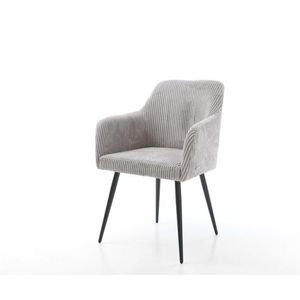 Jedálenská stolička Greg-Flex manšestrová strieborno-sivá podnož vyobraziť