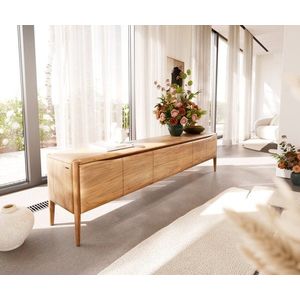 Simcha TV stolík 220 cm prírodná akácia 4 dvierka 2 zásuvky vyobraziť