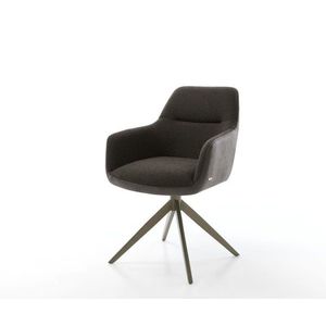 Jedálenská stolička Pejo-Flex mix materiálov čierna krížová základňa vyobraziť