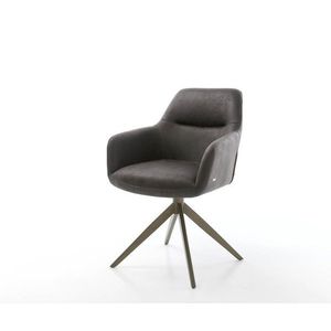 Jedálenská stolička Pejo-Flex antracit vintage s krížovými nohami vyobraziť