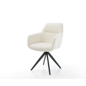 Otočná stolička Pejo-Flex krížová základňa štvorcová čierna bouclé vyobraziť