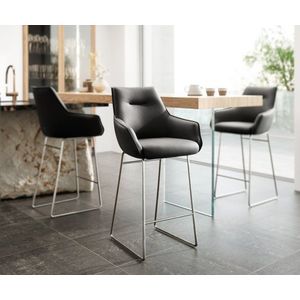 Barová stolička Alja-Flex tenká základňa z nehrdzavejúcej ocele pravá vyobraziť