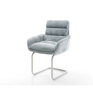 Jedálenská stolička Abelia-Flex s podrúčkami šenilová pastelová modrá vyobraziť