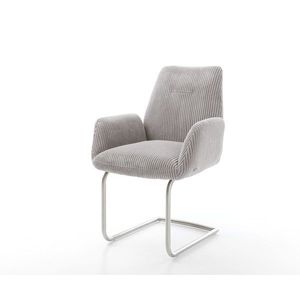 Jedálenská stolička Zoa-Flex manšestrová strieborná sivá konzolová vyobraziť