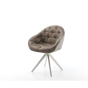 Otočná stolička Gaio-Flex taupe vintage krížová základňa štvorcová vyobraziť