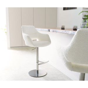 Výškovo nastaviteľná otočná barová stolička Yago-Flex z nehrdzavejúcej vyobraziť