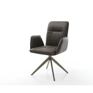 Jedálenská stolička Vinja-Flex antracitová vintage krížová podnož so vyobraziť