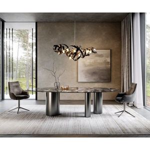 Jedálenský stôl Edge Oval 280x130 keramický Iris FMG Agatablack Troa vyobraziť