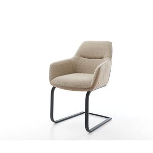 Jedálenská stolička Pejo-Flex mix materiálov béžová konzolová podnož vyobraziť