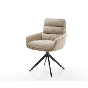 Abelia-Flex jedálenská stolička s podrúčkami mix materiálov béžová vyobraziť