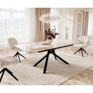 Jedálenský stôl Edge 180-220x100 keramický Minas Melange bielo-béžový vyobraziť