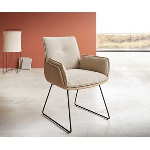 Jedálenská stolička Nela-Flex béžová sánková podnož čierna vyobraziť