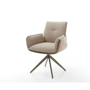 Nela-Flex otočná stolička zmiešané materiály béžová krížová základňa vyobraziť