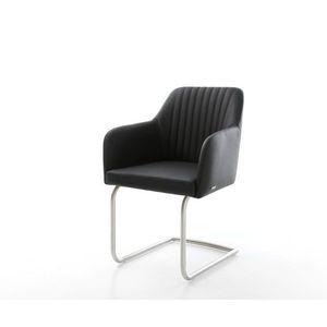 Jedálenská stolička Greg-Flex čierna pravá koža konzolová podnož vyobraziť