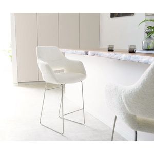 Barová stolička Yago-Flex základňa z nehrdzavejúcej ocele vypuklé vyobraziť