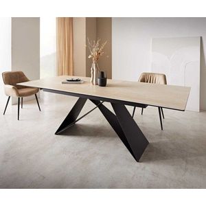 Jedálenský stôl Edge 180-220x100 keramický travertín prírodný vyobraziť