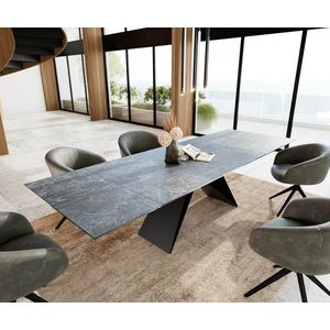 Jedálenský stôl Edge 200-300x100 keramický Laminam®Nero Greco vyobraziť