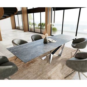 Jedálenský stôl Edge 200-300x100 keramický Laminam®Nero Greco vyobraziť