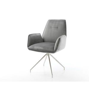 Otočná stolička Zoa-Flex sivý zamat krížová základňa zúžená vyobraziť