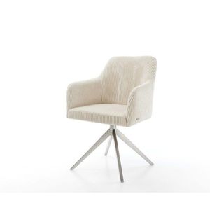 Jedálenská stolička Greg-Flex manšestrová béžová krížová podnož široká vyobraziť