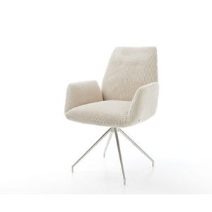 Jedálenská stolička Zoa-Flex manšestrová béžová krížová podnož vyobraziť