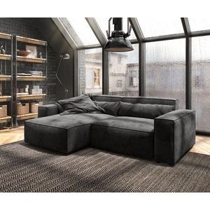 Rohová pohovka Sirpio D 250x155 cm mikrovlákno čierna variabilné vyobraziť