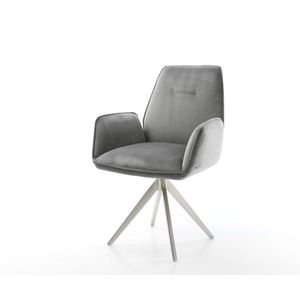 Otočná stolička Zoa-Flex sivý zamat krížová základňa štvorcová vyobraziť