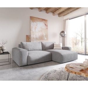 Rohová pohovka Lanzo XL 280x175 cm sivé kreslo z mikrovlákna vyobraziť