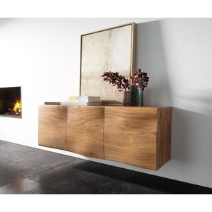 Komoda Nová 145 cm prírodná akácia 3 dvierka vyobraziť