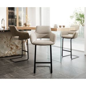 Barová stolička Yago-Flex konzolová základňa plochý kov čierna vyobraziť