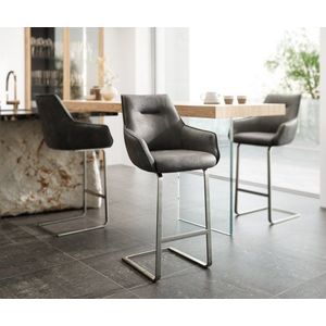 Barová stolička Alja-Flex konzolová základňa plochá nerezová oceľ vyobraziť