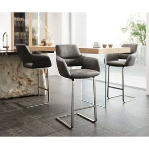 Barová stolička Yago-Flex konzolová základňa plochá nerezová oceľ vyobraziť