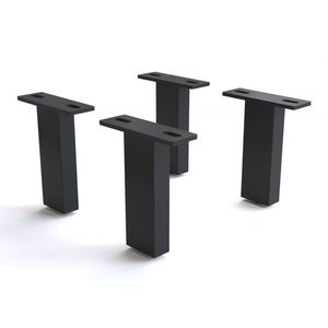 Obdĺžniková základňa 15 cm kovová čierna (sada 4 ks) vyobraziť